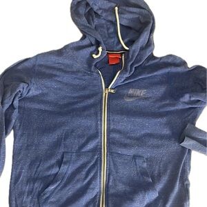 Nike Heathered Blue Zip Up Hoodie (M)
